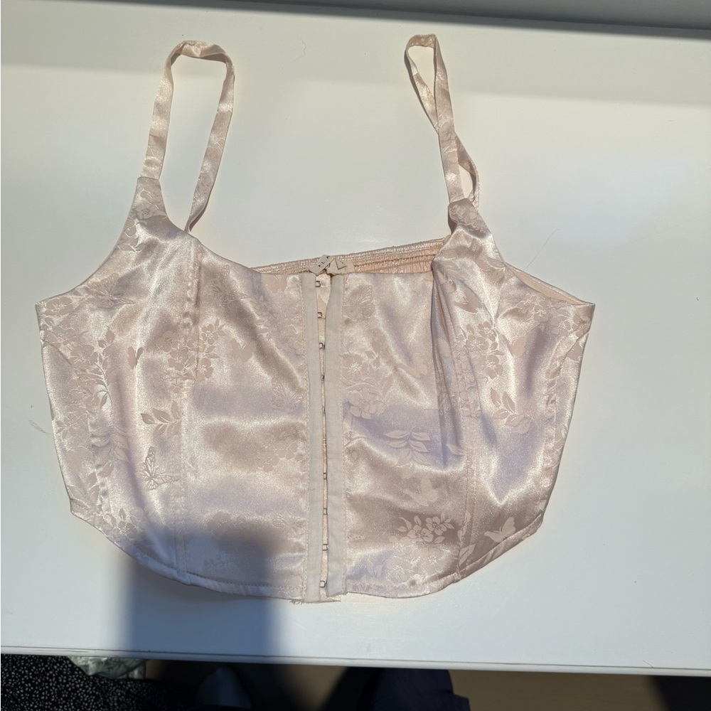 LA HEARTS pink corset top